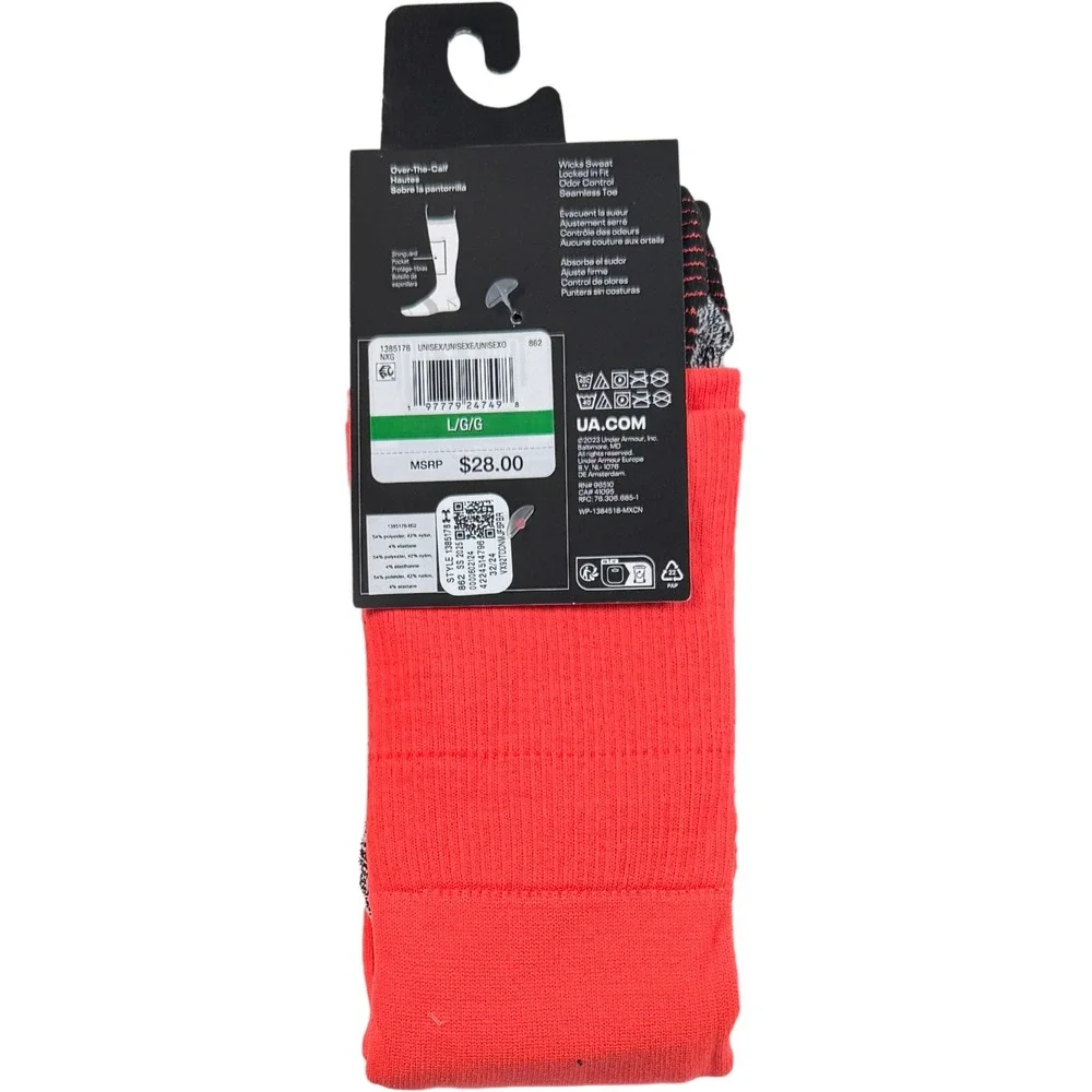 Under Armour Magnetico Pocket Socks - NWT Mens (Large 8.5-13) 2-Pack - #47524-H7